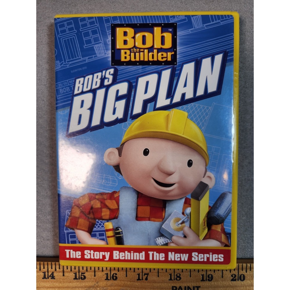 Bob the Builder Bob's Big Plan DVD 2005 Kids Movie HIT Entertainment Yellow Case